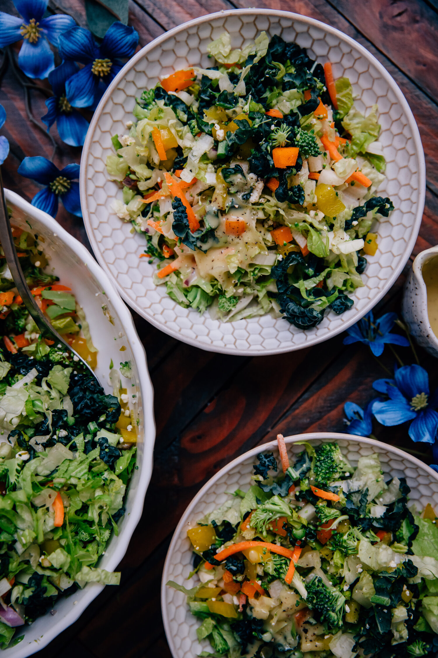 Kale Crunch Salad | Well and Full | #recipe #vegetarian