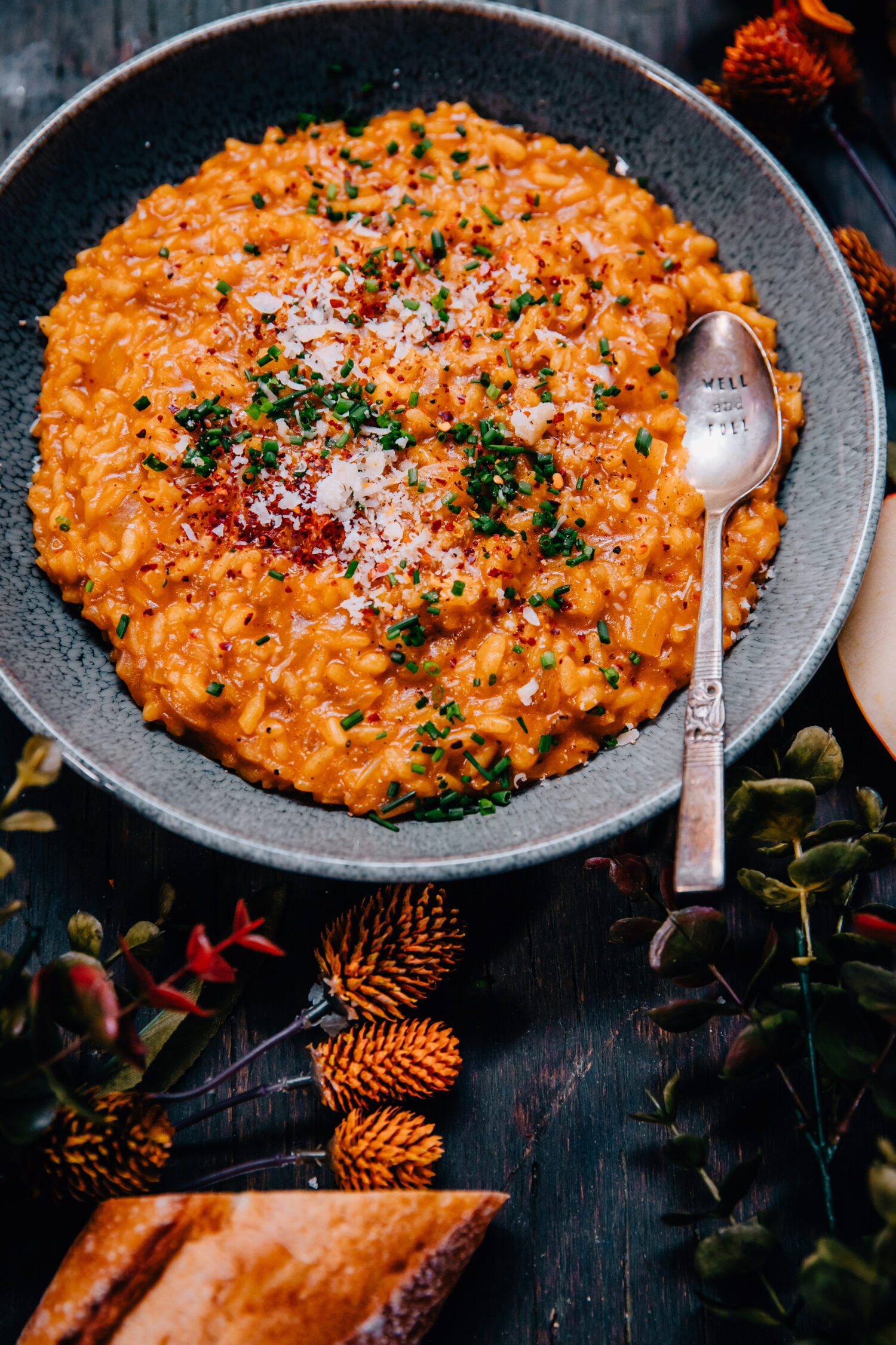 Pumpkin Risotto | Well and Full | #vegetarian #recipe