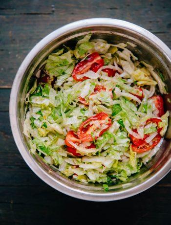 Healthy Vegan Italian Grinder Salad | Well and Full | #vegan #recipe