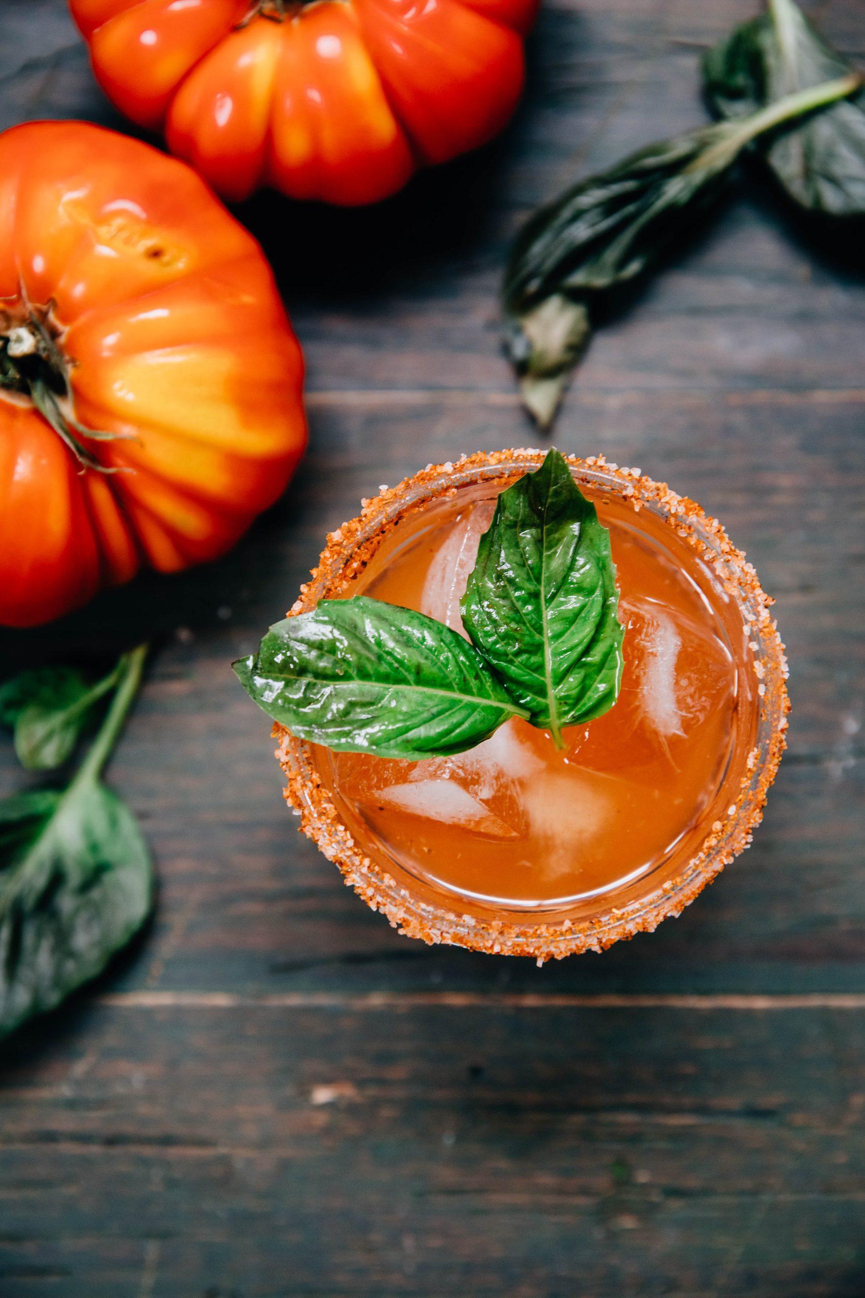 Heirloom Tomato Margaritas | Well and Full | #recipe #summer