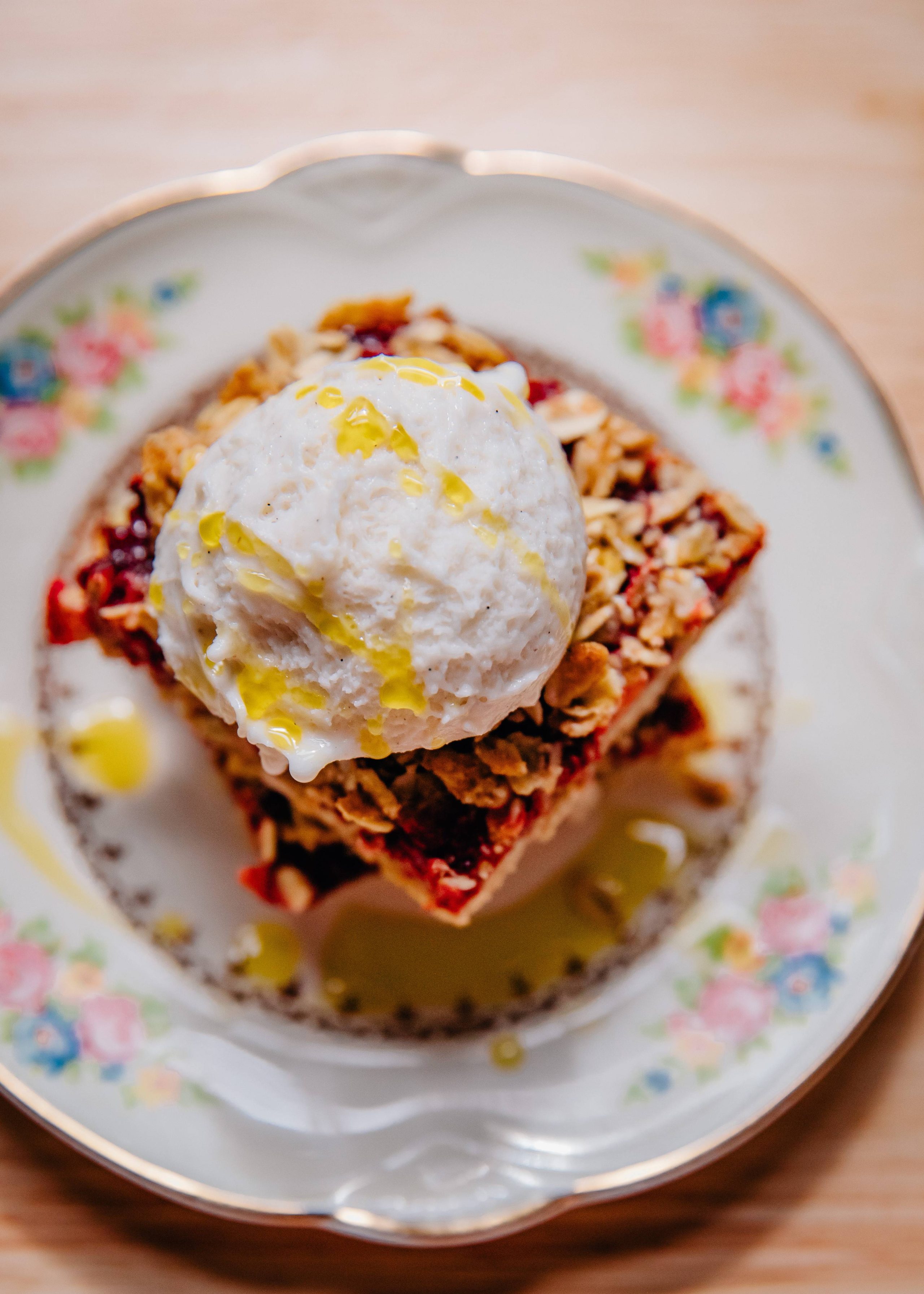 Strawberry Bars with Vanilla Bean Gelato | Well and Full