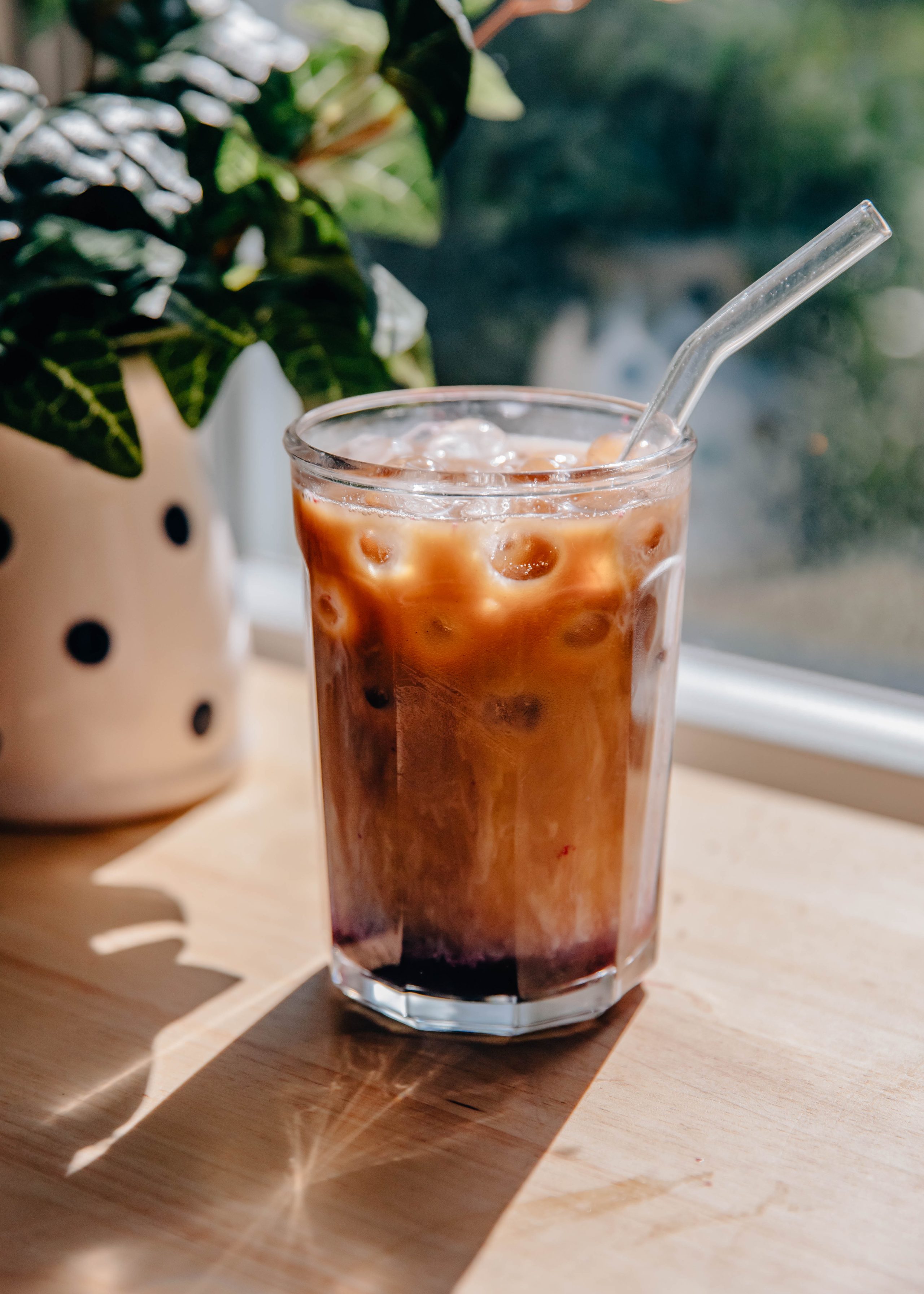 Iced Blueberry Latte | #wellandfull #tiktok #viral