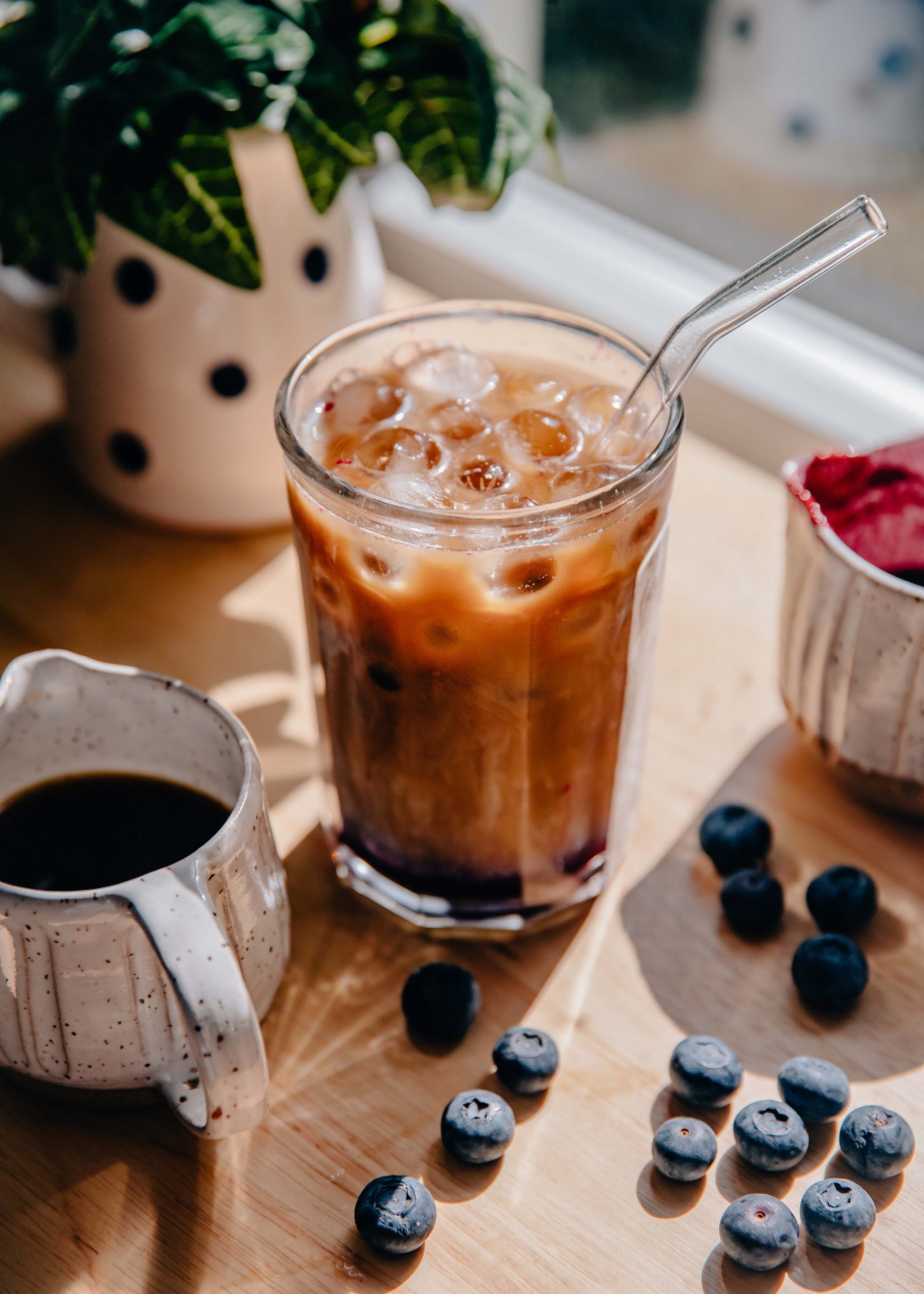 Iced Blueberry Latte | #wellandfull #tiktok #viral