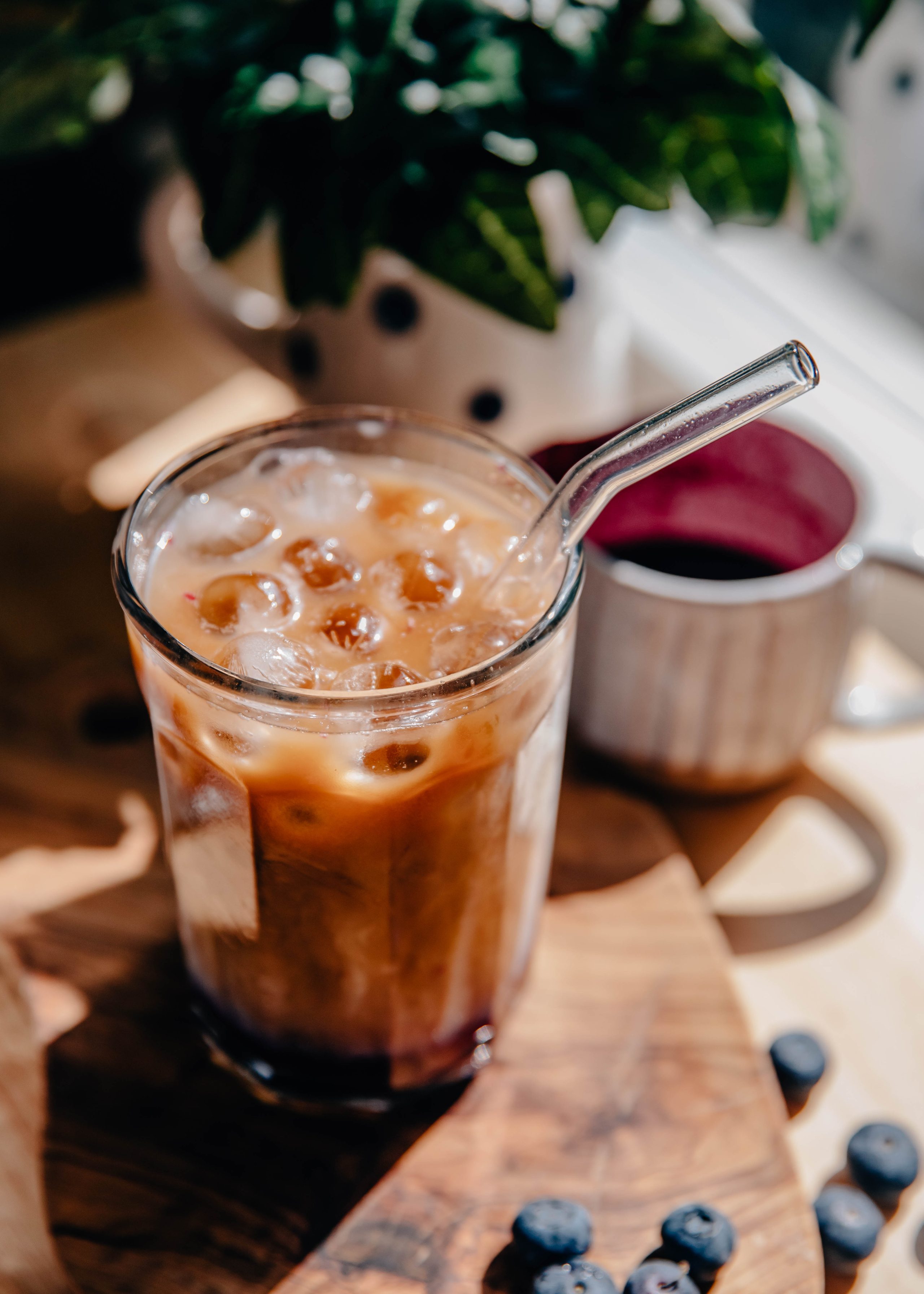Iced Blueberry Latte | #wellandfull #tiktok #viral