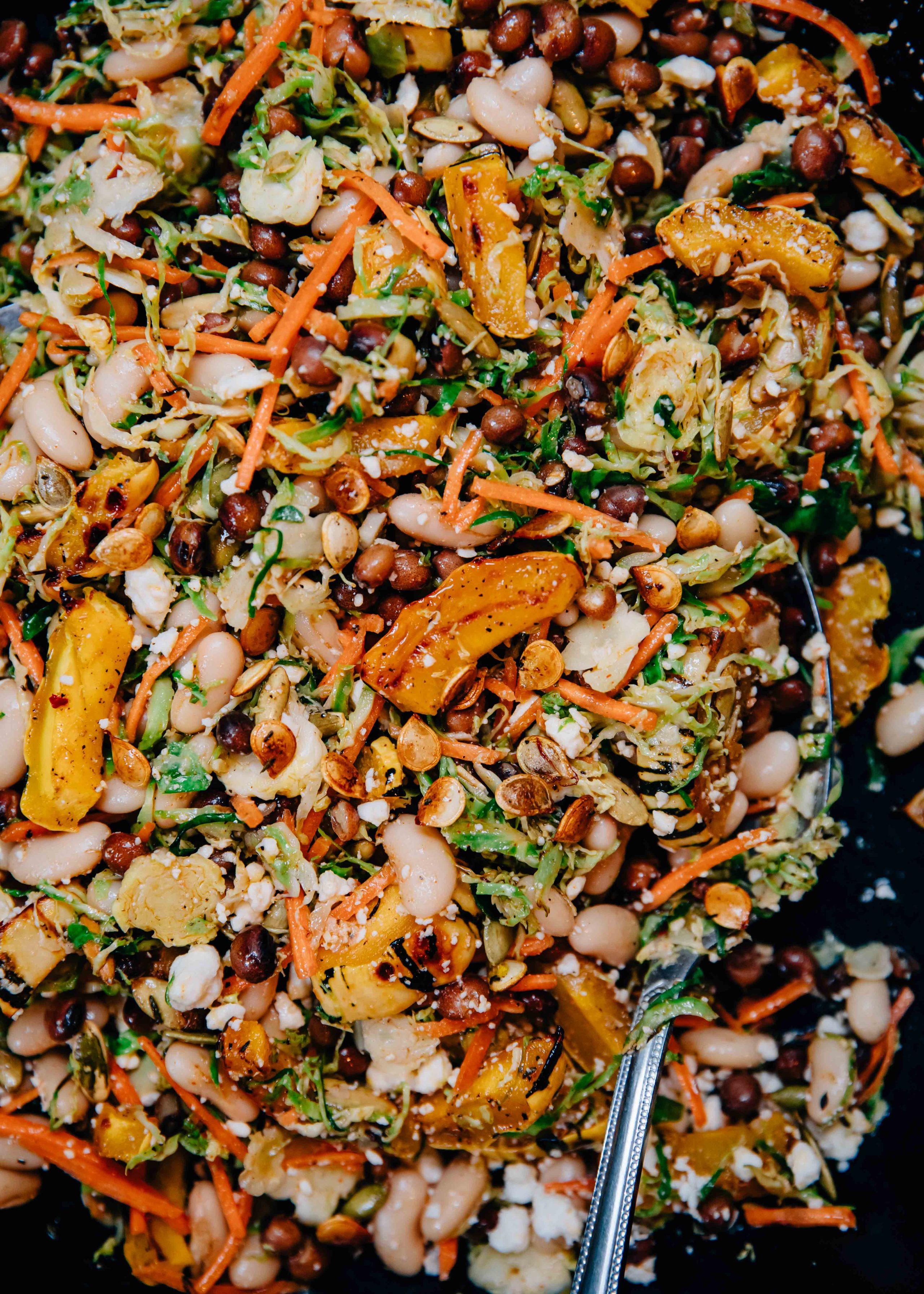 Autumn Dense Bean Salad w/ Chipotle Vinaigrette | Well and Full | #vegetarian #recipe #salad #tiktok