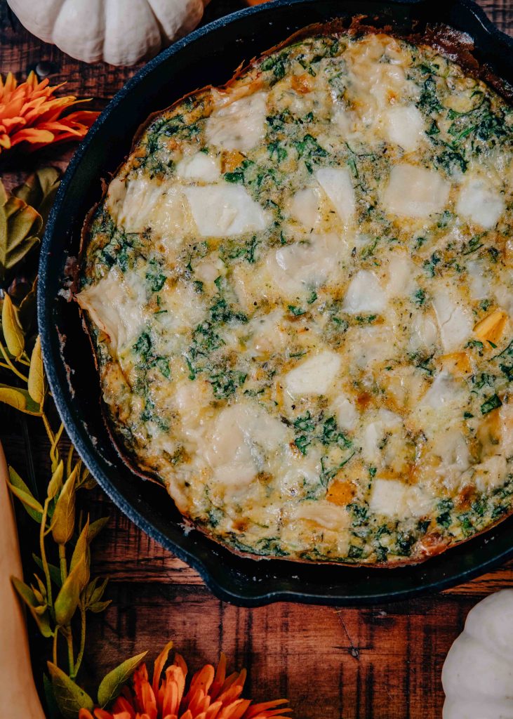 Butternut Squash Frittata | Well and Full | High-Protein Recipe | #vegetarian #seasonal #fall #autumn #recipe