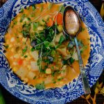 Late Summer Corn Chowder (Vegan!) | Well and Full | #vegan #recipe #vegetarian #seasonal #soup