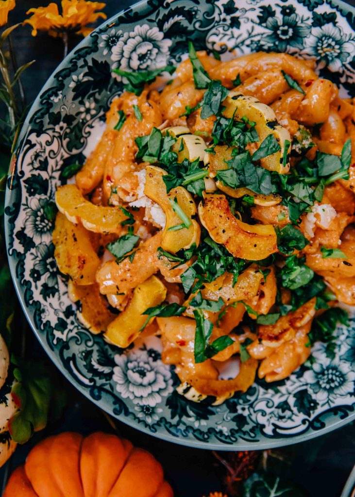 Autumn Creamy Cajun Pasta | Well and Full | #vegetarian #recipe #pasta