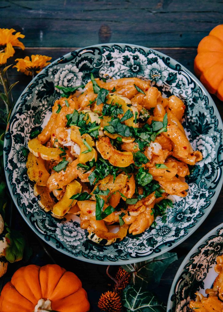 Autumn Creamy Cajun Pasta | Well and Full | #vegetarian #recipe #pasta