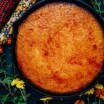 Skillet Cornbread + Spicy Honey Butter | Well and Full | #fall #autumn #recipe #vegetarian