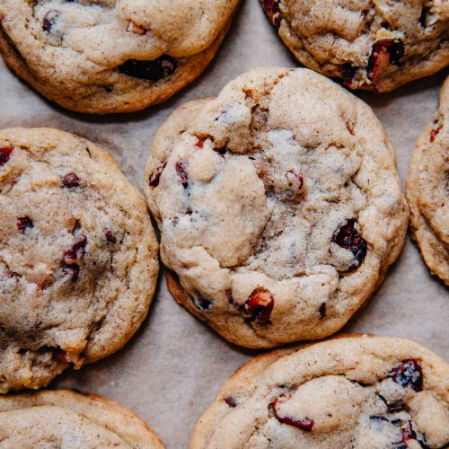 Thanksgiving Cinnamon Cranberry Cookies | Well and Full | #dessert #holiday #recipe