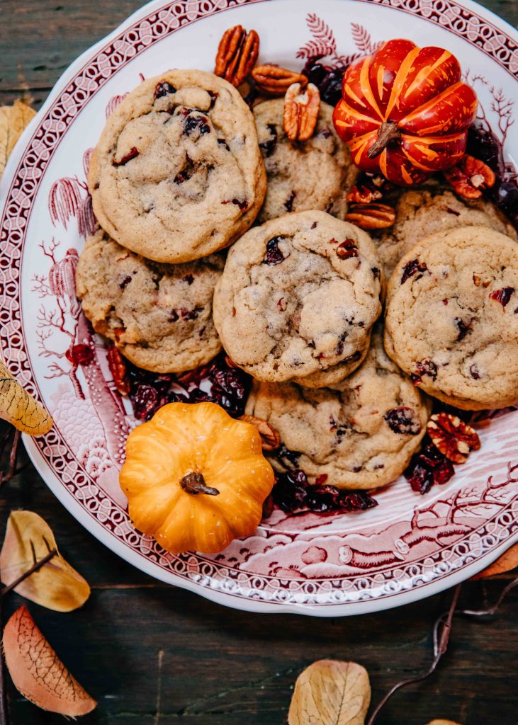 Thanksgiving Cinnamon Cranberry Cookies | Well and Full | #dessert #holiday #recipe