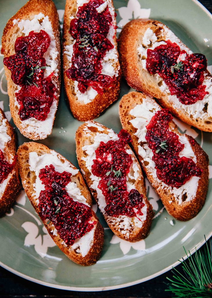 Christmas Crostini | Well and Full | #recipe #winter #holiday #vegetarian