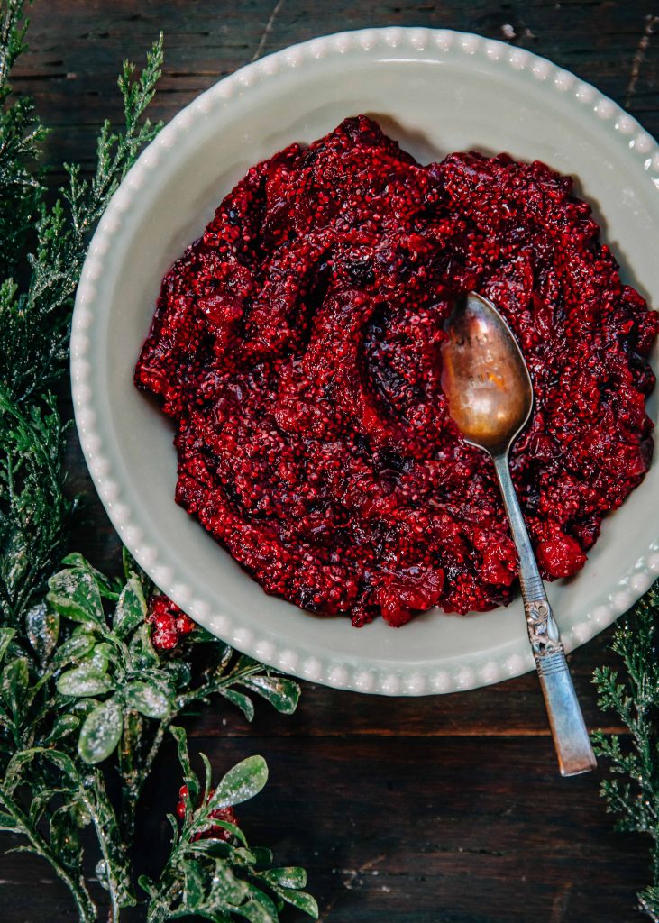 Cranberry Chia Jam | Well and Full | #winter #healthy #recipe
