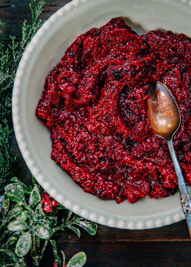 Cranberry Chia Jam | Well and Full | #winter #healthy #recipe
