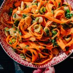 Butter Bean Carrot Ribbon Salad | Well and Full | #vegan #recipe