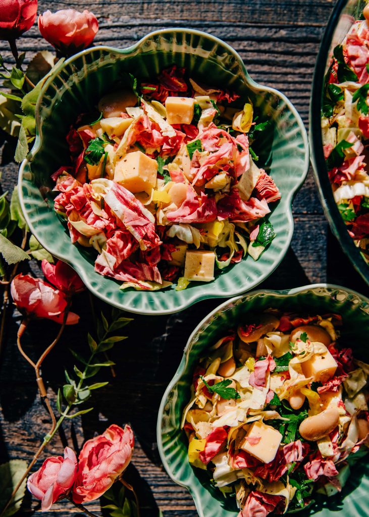 Radicchio Chopped Salad | Well and Full | #vegetarian #recipe