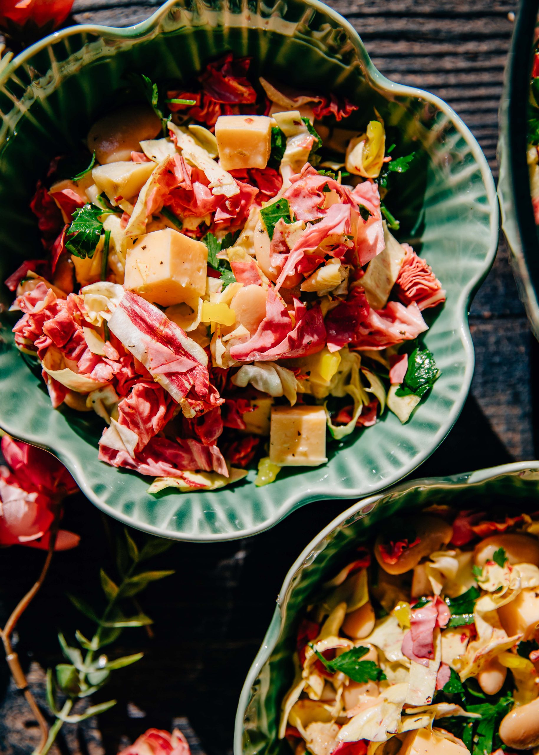 Radicchio Chopped Salad | Well and Full | #vegetarian #recipe