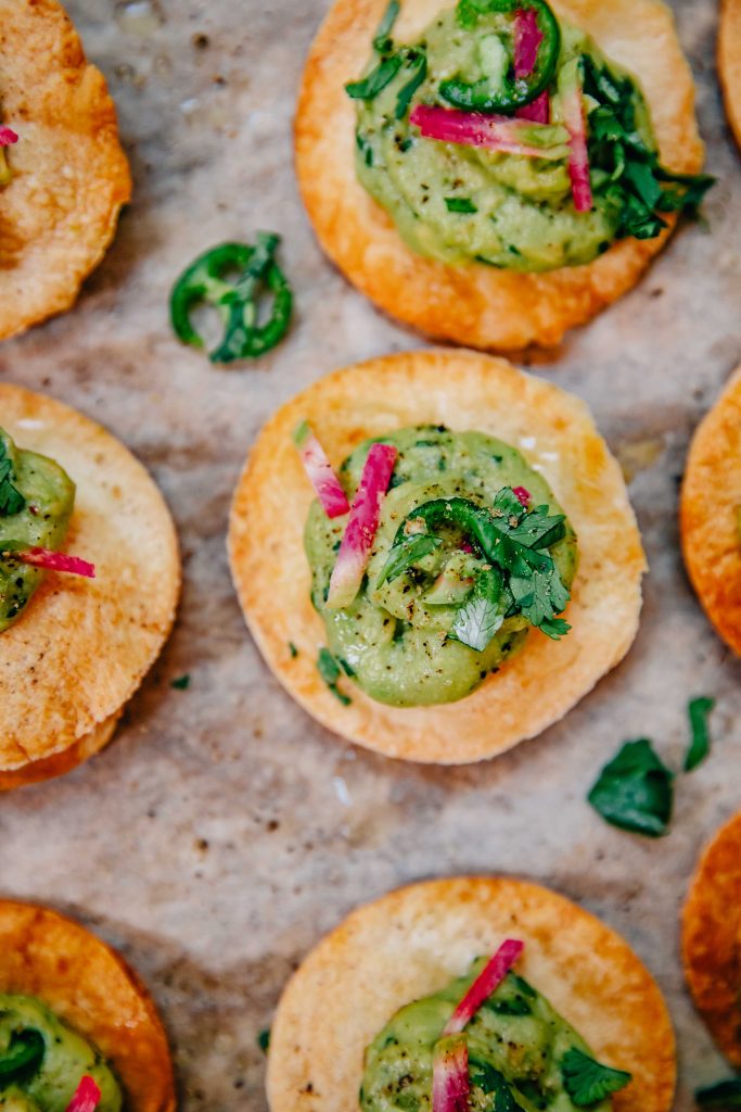 Avocado Tostadas | Well and Full | #vegetarian #recipe #appetizer