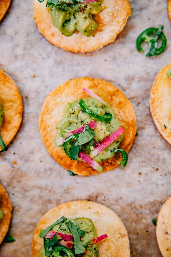 Avocado Tostadas | Well and Full | #vegetarian #recipe #appetizer