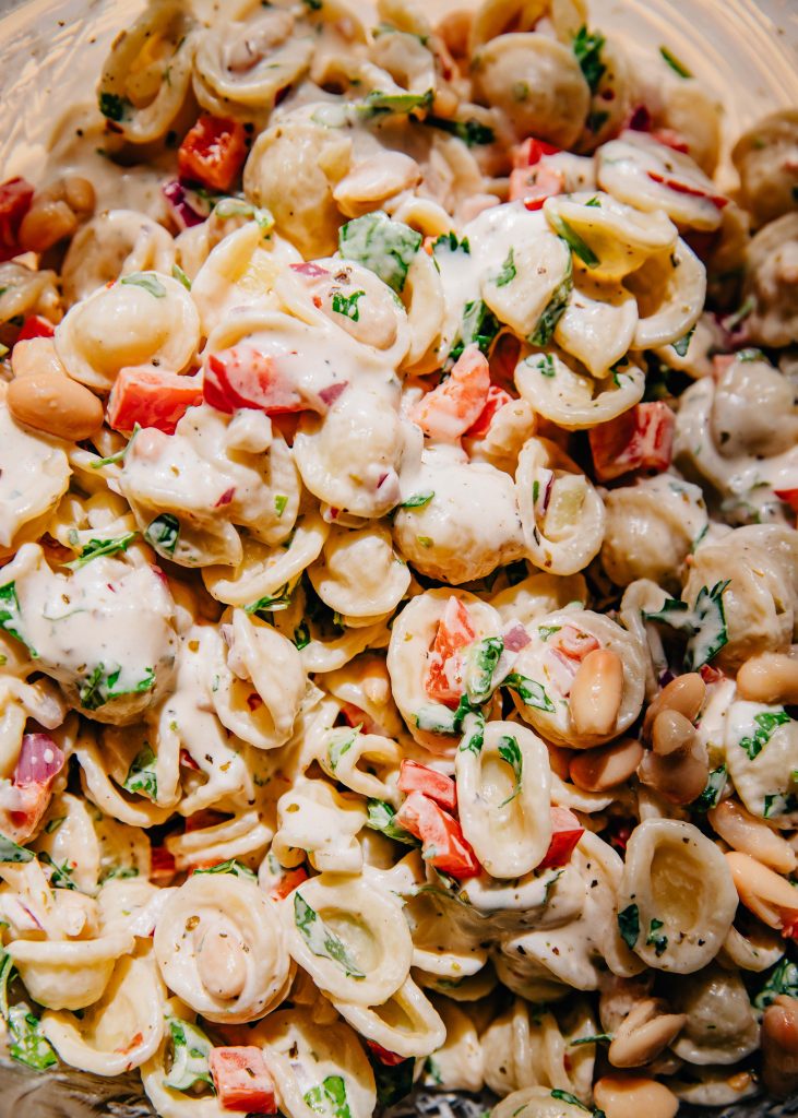 Creamy Italian Pasta Salad | Well and Full | #vegetarian #recipe