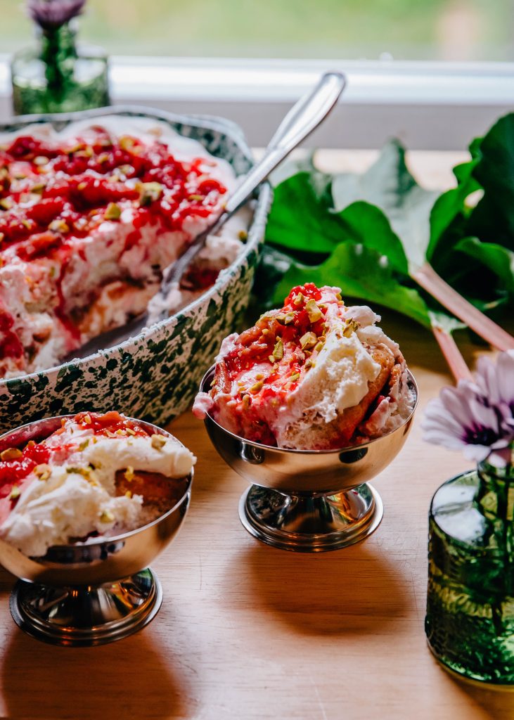 Rhubarb Tiramisu | Well and Full | #spring #dessert #recipe #vegetarian