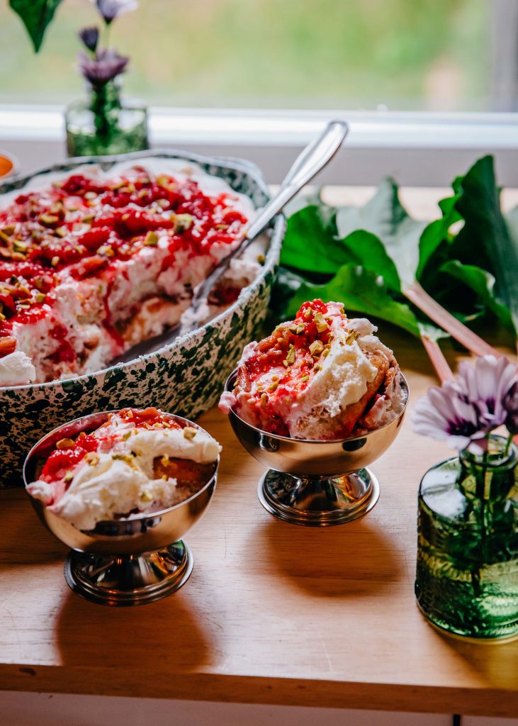 Rhubarb Tiramisu | Well and Full | #spring #dessert #recipe #vegetarian