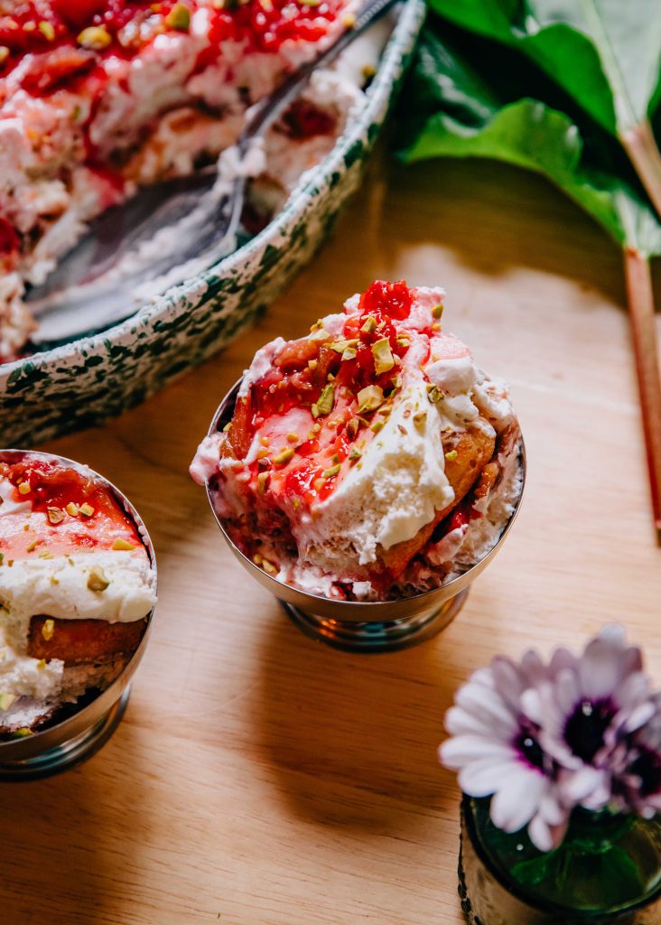 Rhubarb Tiramisu | Well and Full | #spring #dessert #recipe #vegetarian
