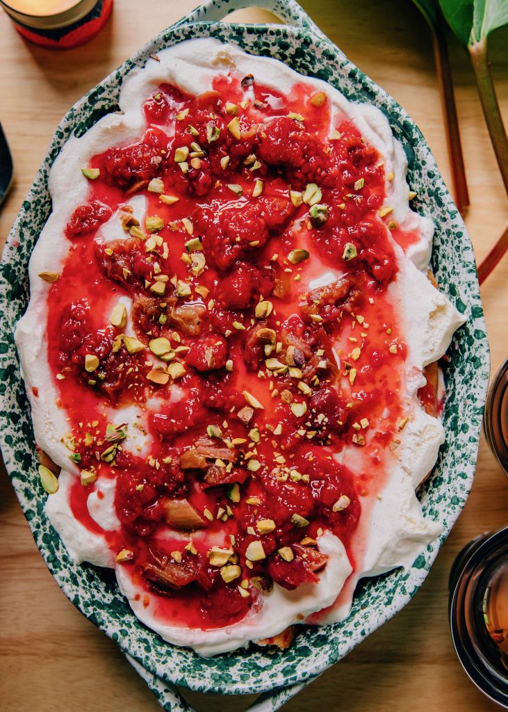 Rhubarb Tiramisu | Well and Full | #spring #dessert #recipe #vegetarian
