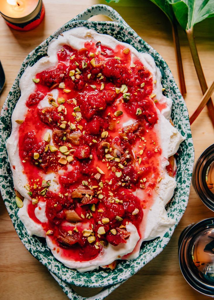 Rhubarb Tiramisu | Well and Full | #spring #dessert #recipe #vegetarian