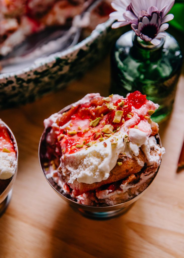 Rhubarb Tiramisu | Well and Full | #spring #dessert #recipe #vegetarian