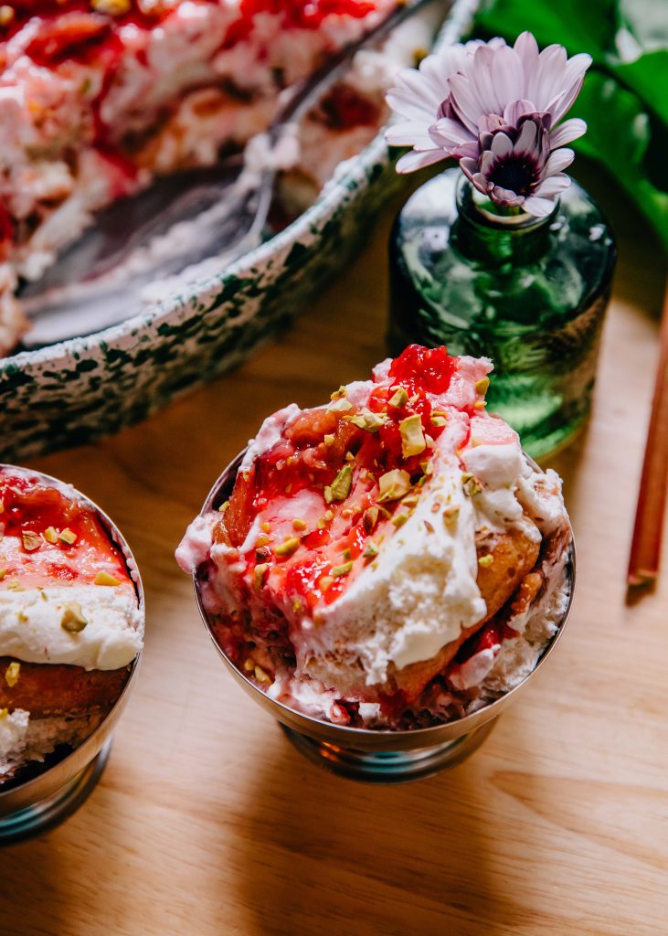 Rhubarb Tiramisu | Well and Full | #spring #dessert #recipe #vegetarian