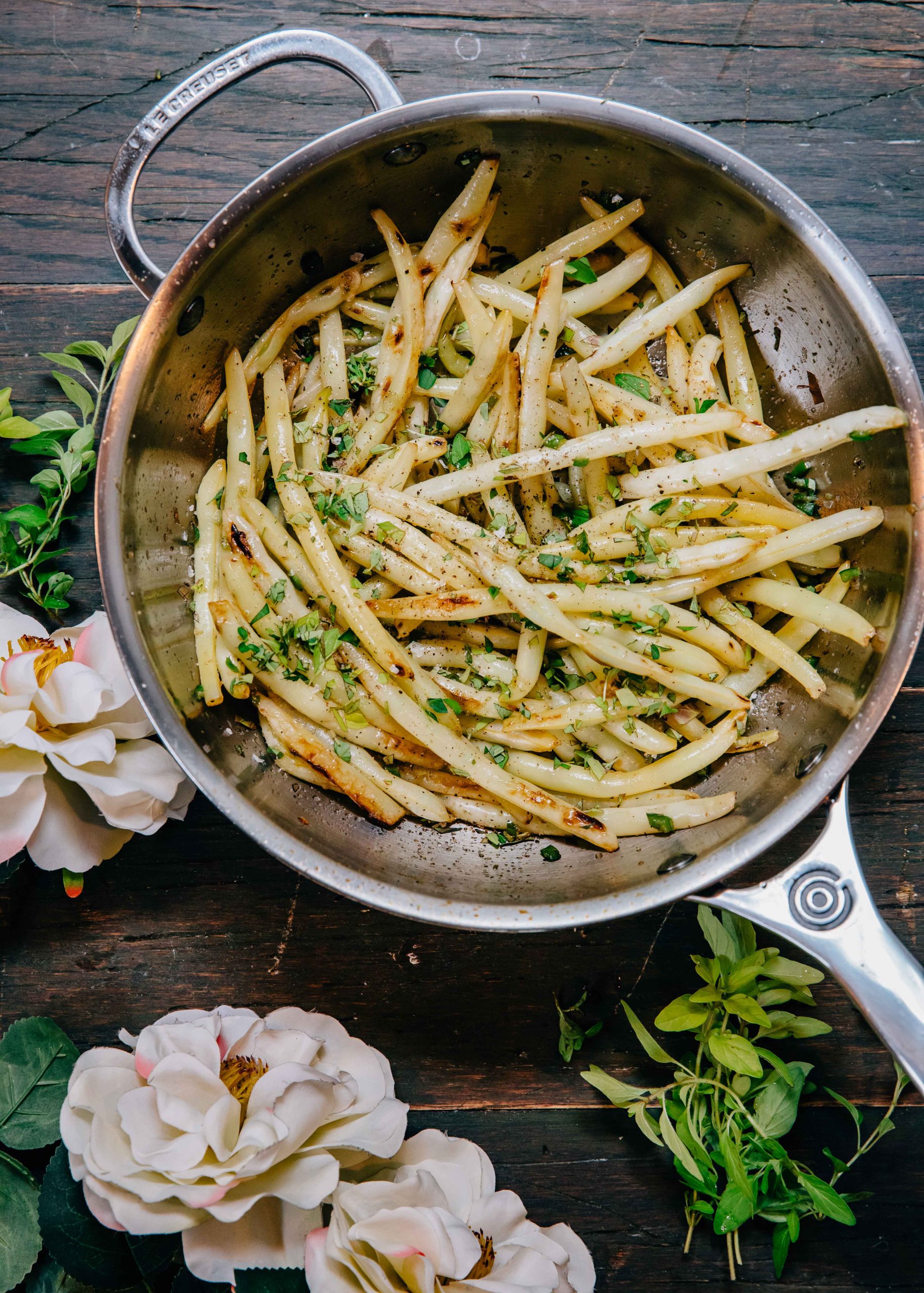 Sautéed Yellow Wax Beans | Well and Full | #recipe #vegetarian #vegan